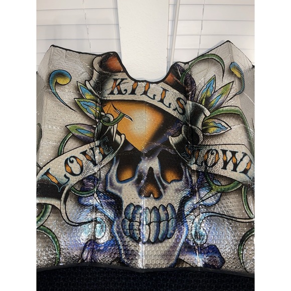 Vintage Ed Hardy Reflective Car Sun‎ Visor - Picture 2 of 12